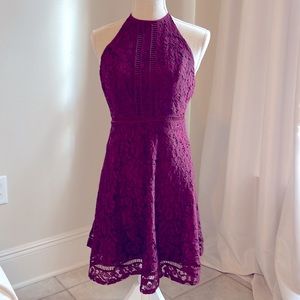 NWT Ark & co size small burgundy open back dress.